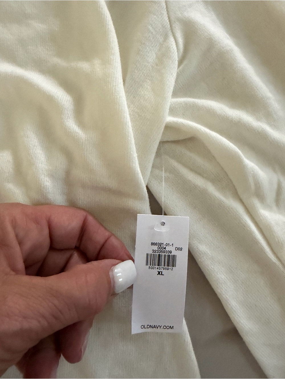 Old Navy Cream Lightweight Knit Top